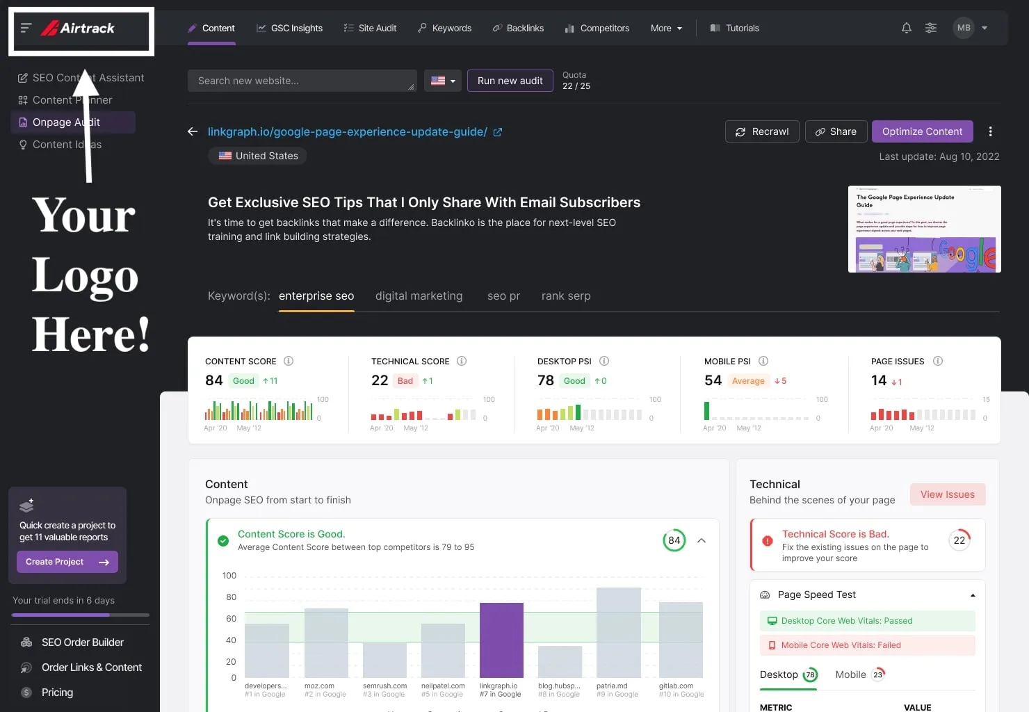 Search Atlas Dashboard