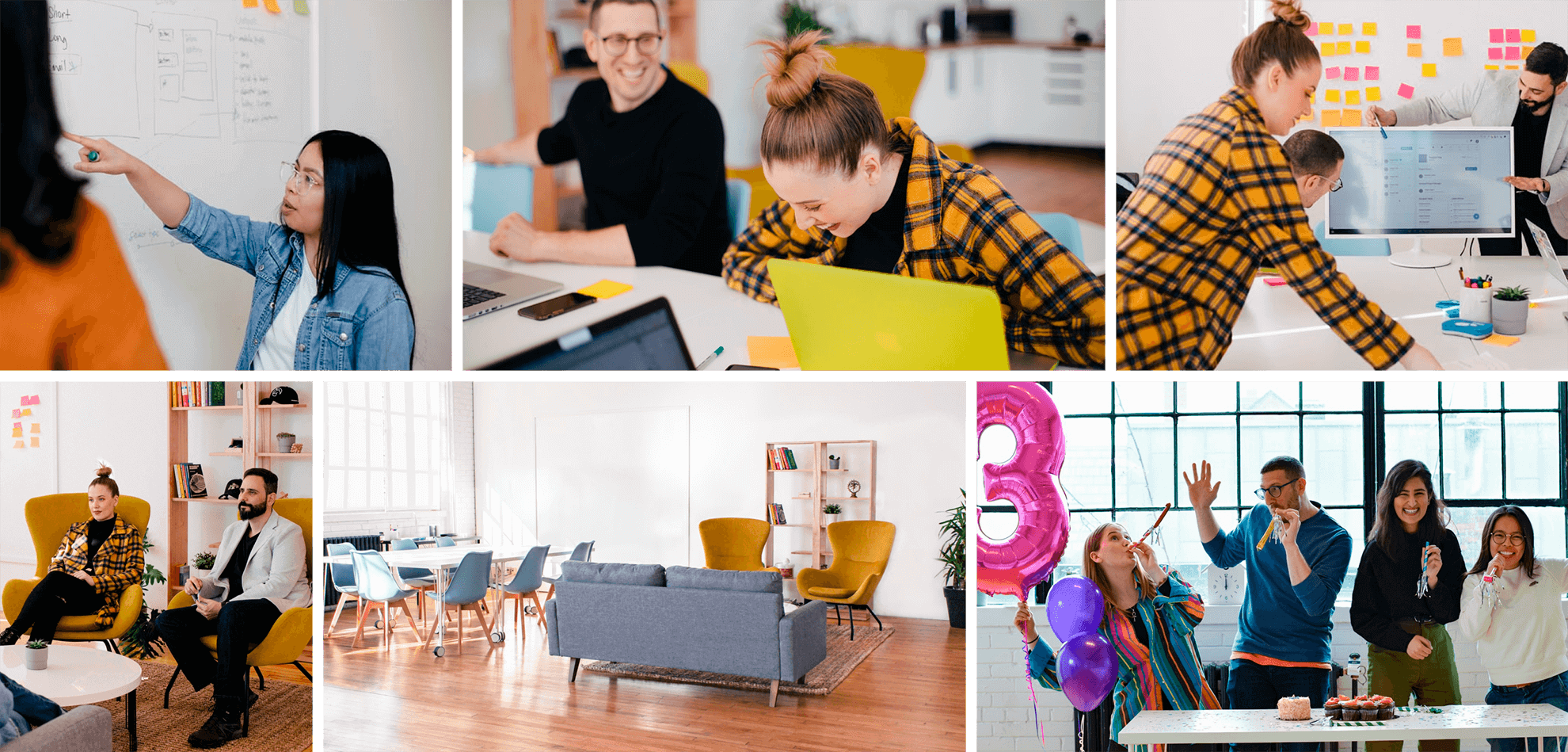 Photo collage of the LinkGraph team