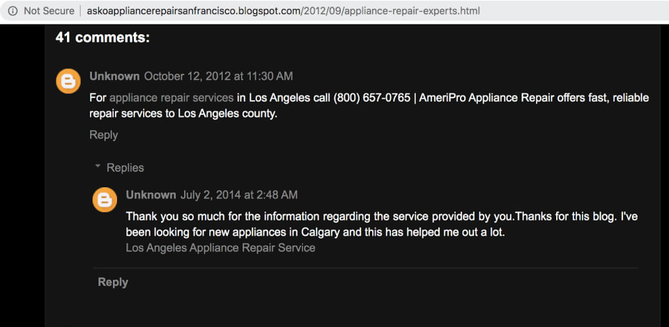 comments screenshot