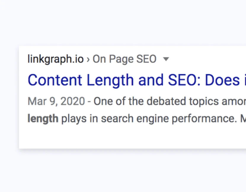 screenshot of search result focusing title tags