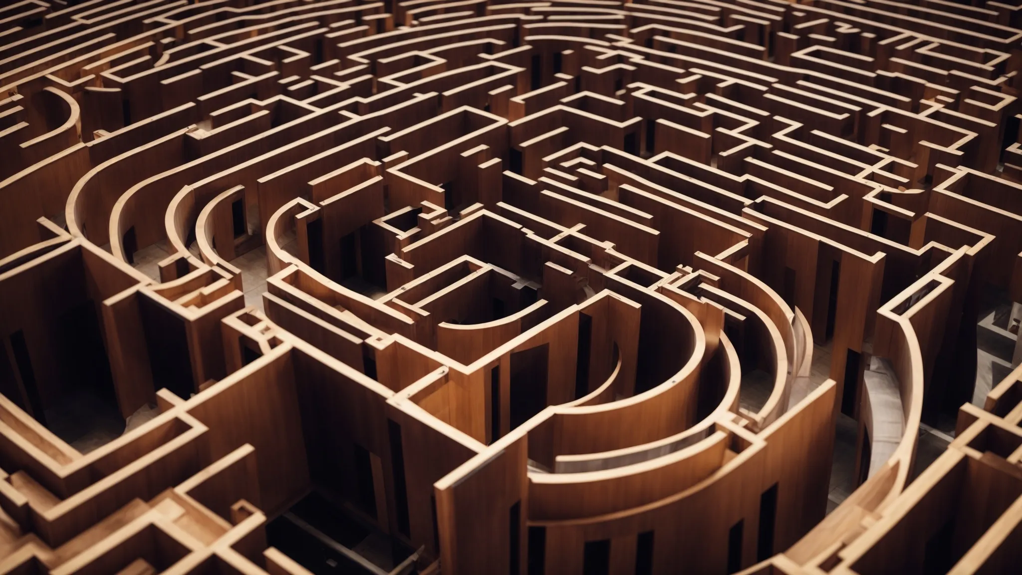 a bird's eye view of a complex maze symbolizing the intricacies of off-page seo strategies.