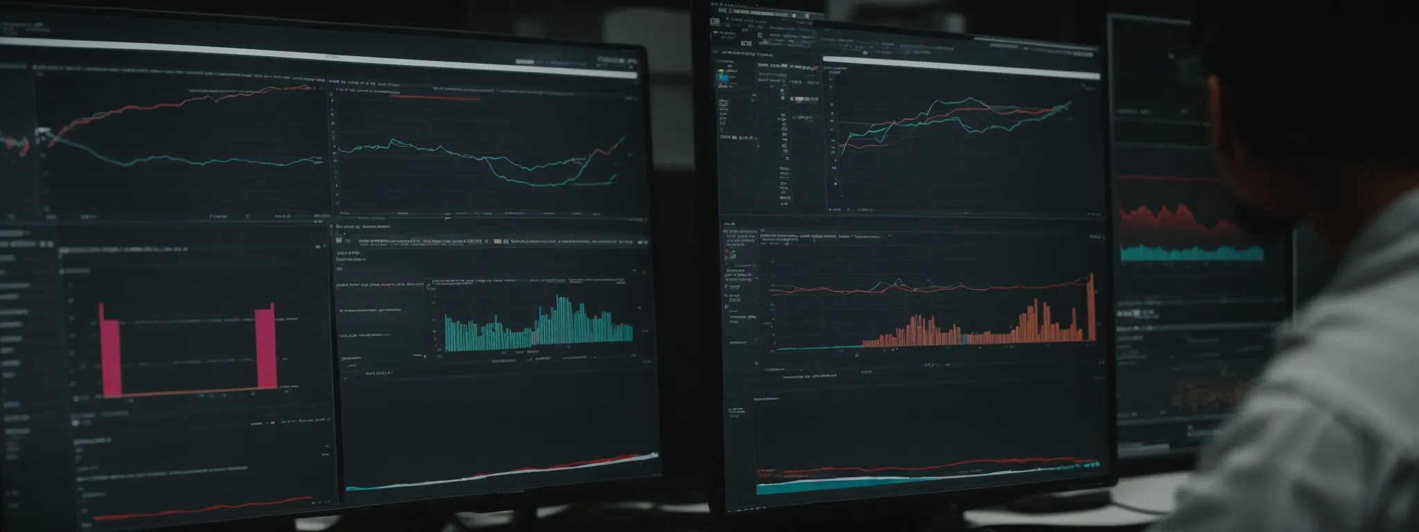 a person reviewing charts and graphs on a computer screen, reflecting the analysis of video seo performance.