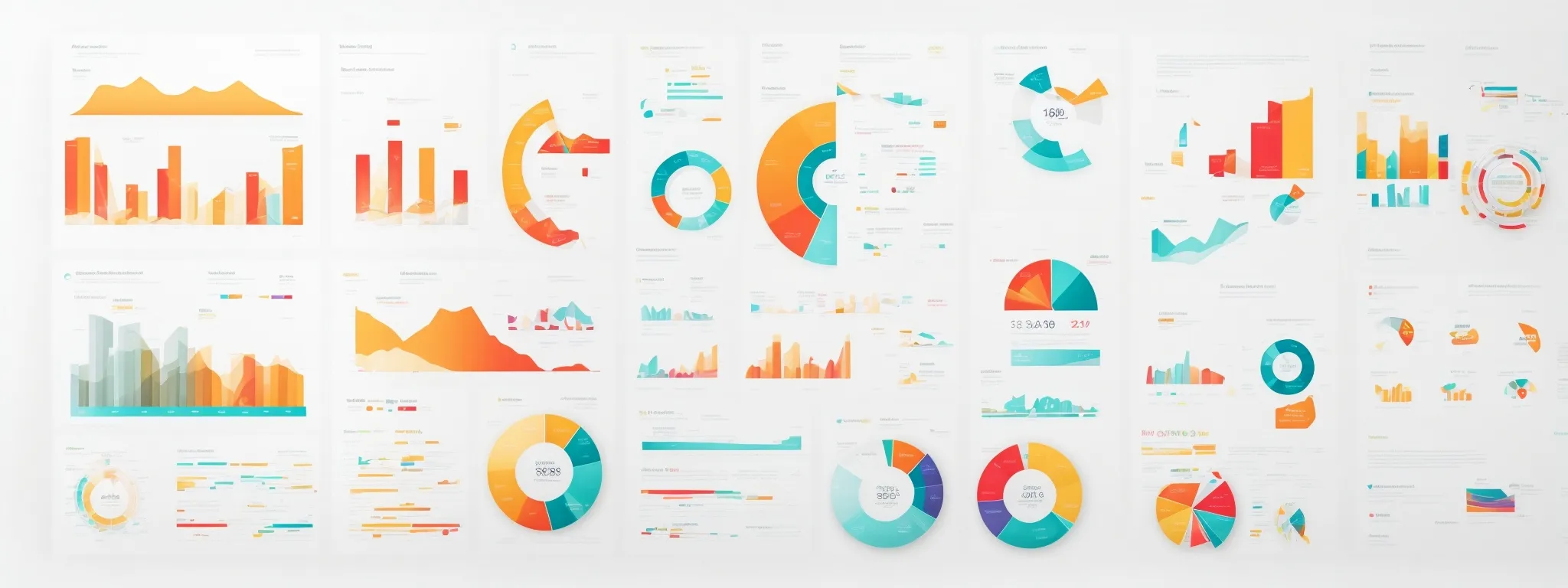 a close-up of an infographic illustrating seo strategies with colorful charts and icons on a clean white background.