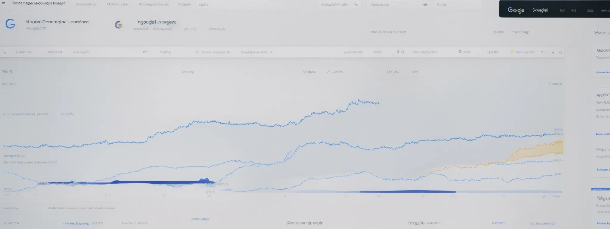 a computer screen displaying google search console's international targeting report with various countries highlighted.