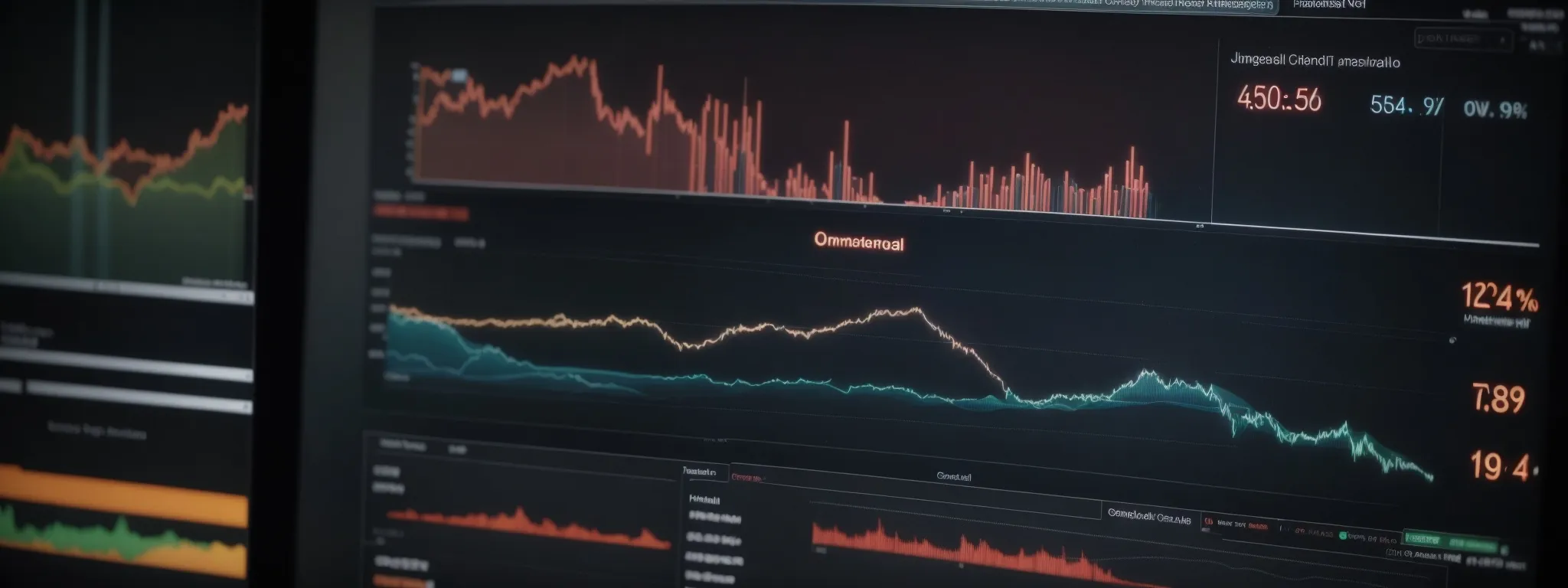 a computer screen displays a dashboard with graphs showing the improved performance of a website after optimization based on simulator analysis.