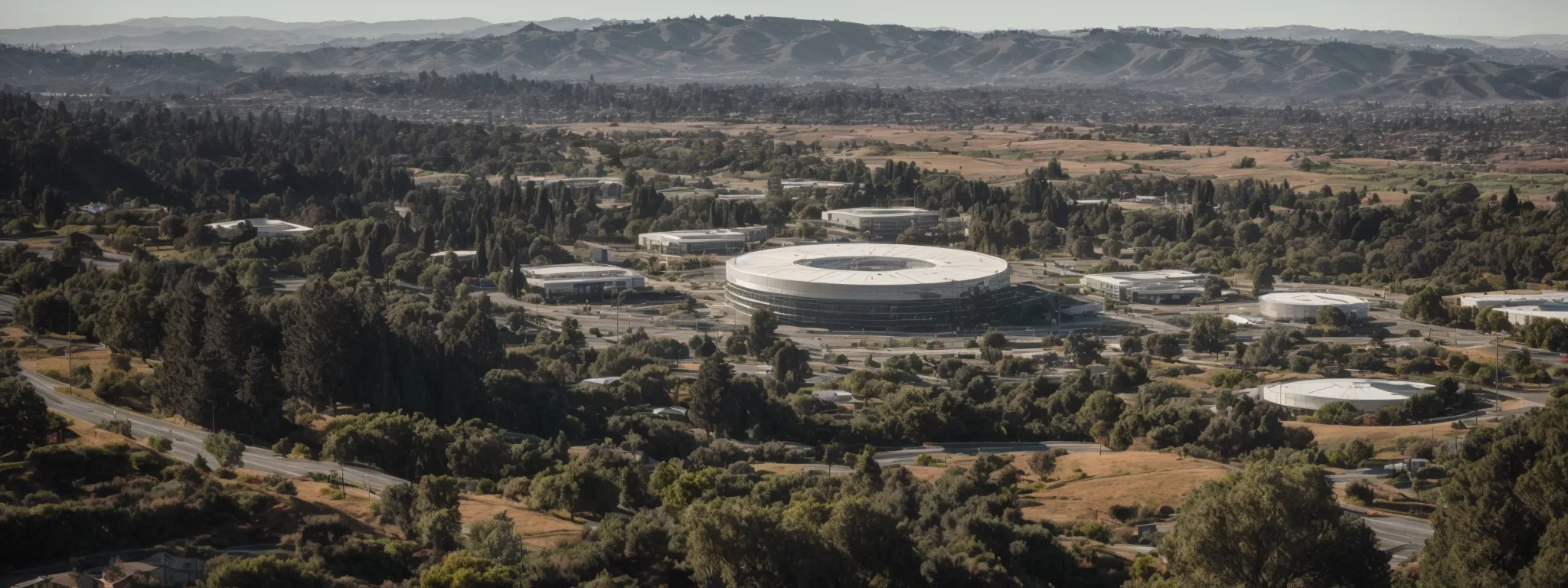 a panoramic view of silicon valley, symbolizing the high-tech hub of american innovation and digital markets.