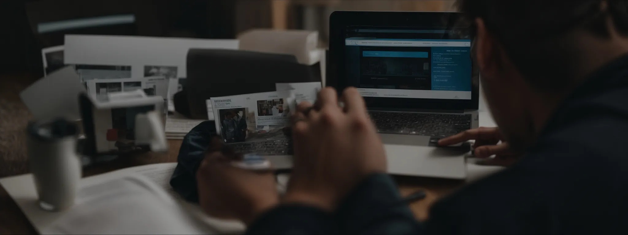 a person browsing through a fast-loading online store with a stopwatch in the background symbolizing quick site performance.