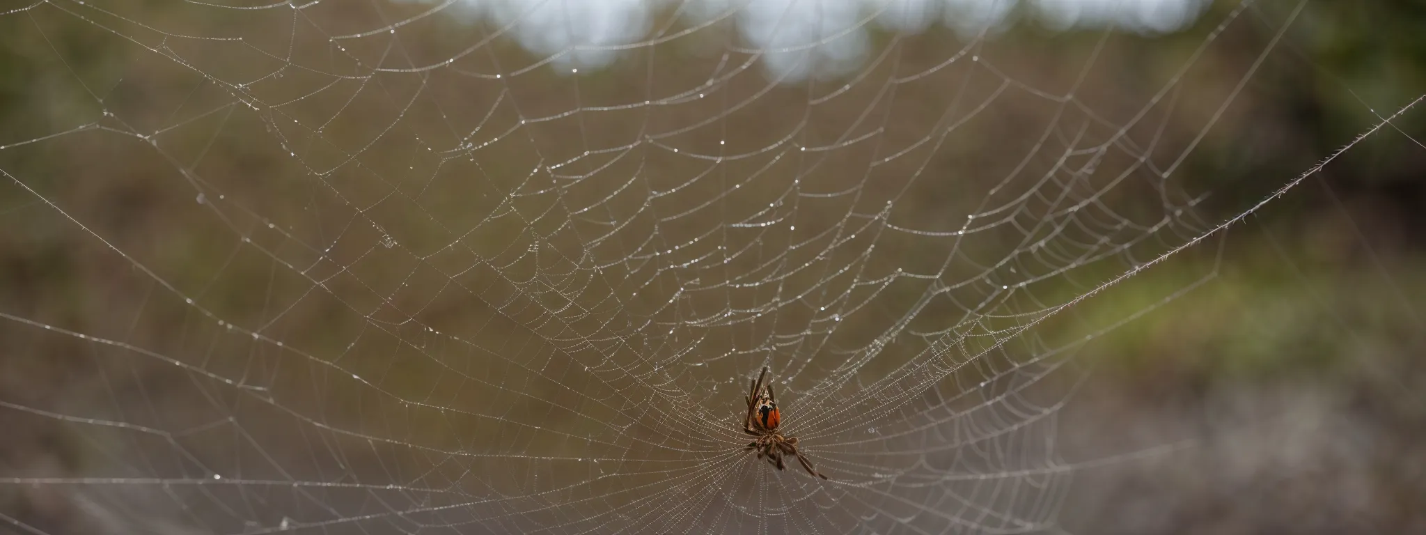 a spider meticulously connects silken threads, crafting a complex and robust web.