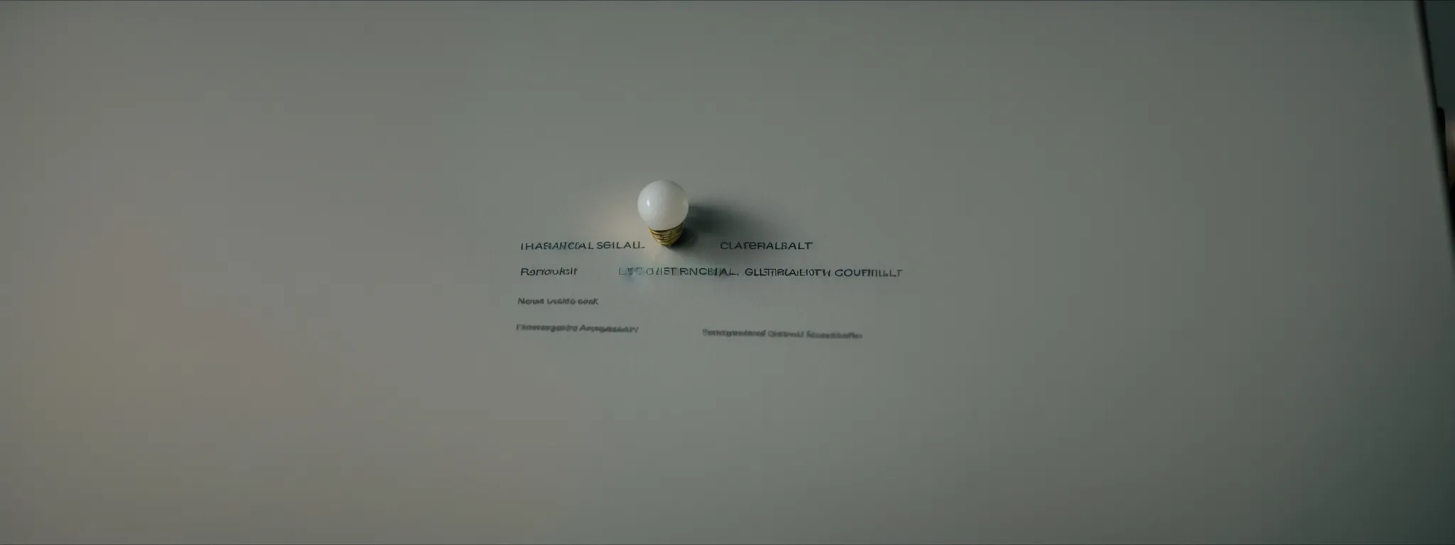 a close-up of a lightbulb illuminating above an open laptop displaying a blank document.