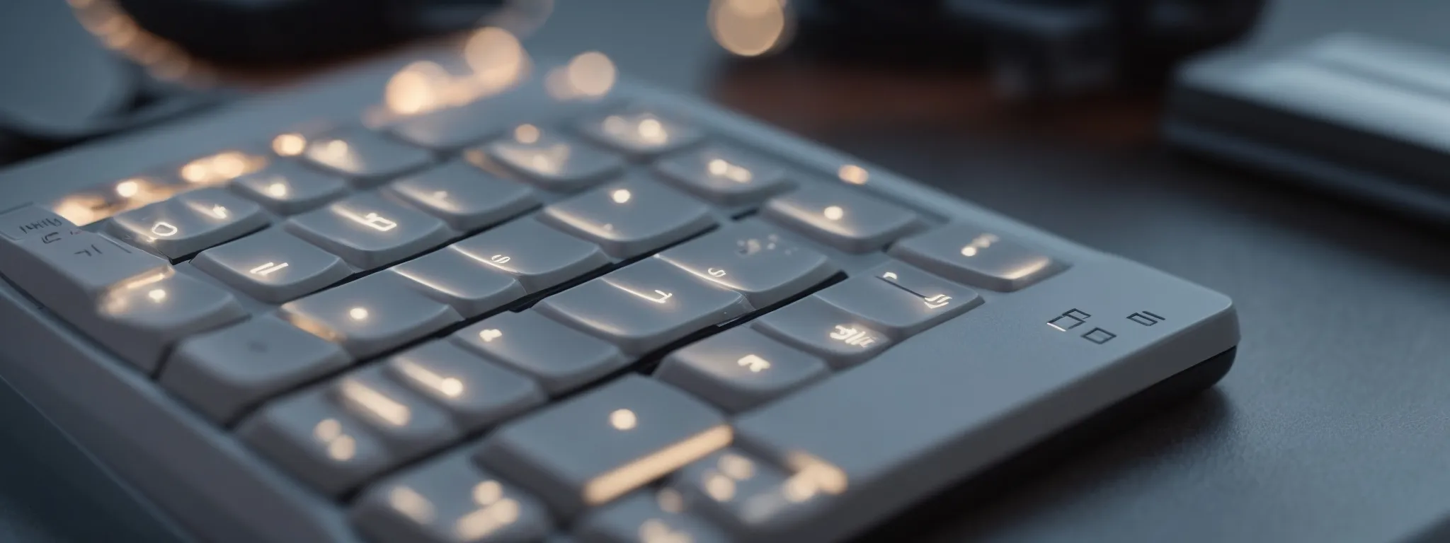 a keyboard with an illuminated 
