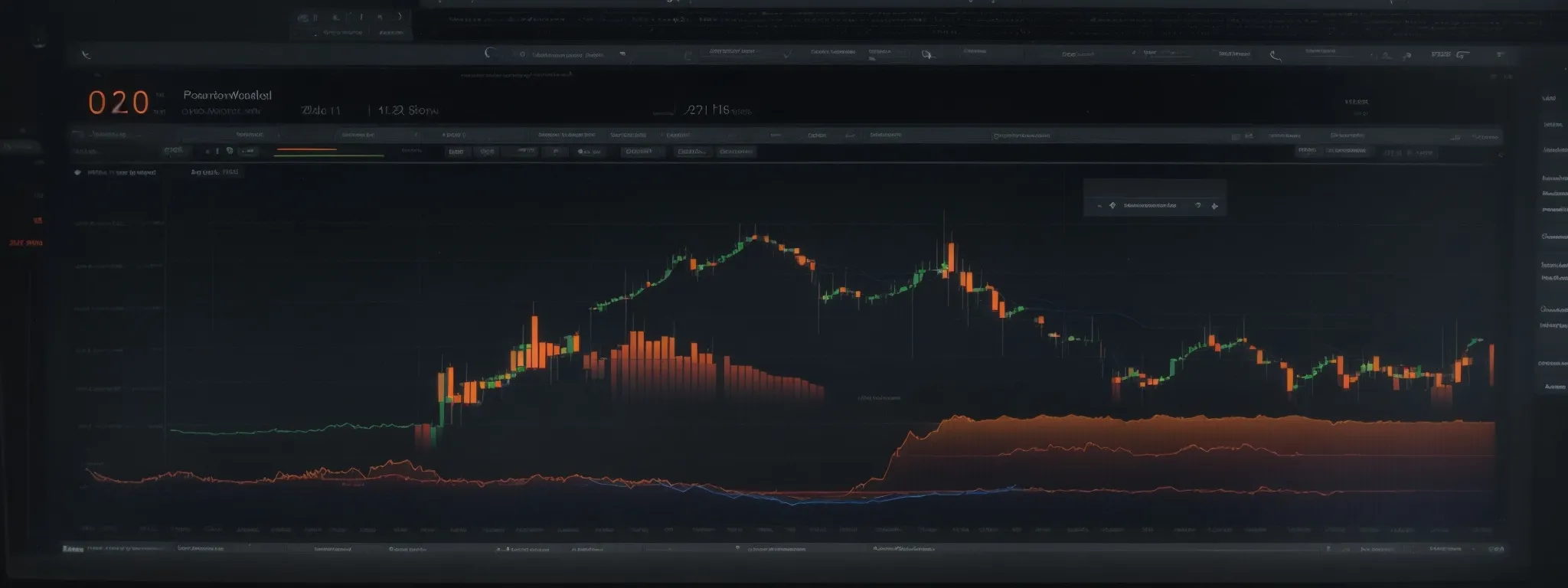 a computer screen displaying charts and analytics for website performance and keyword rankings.