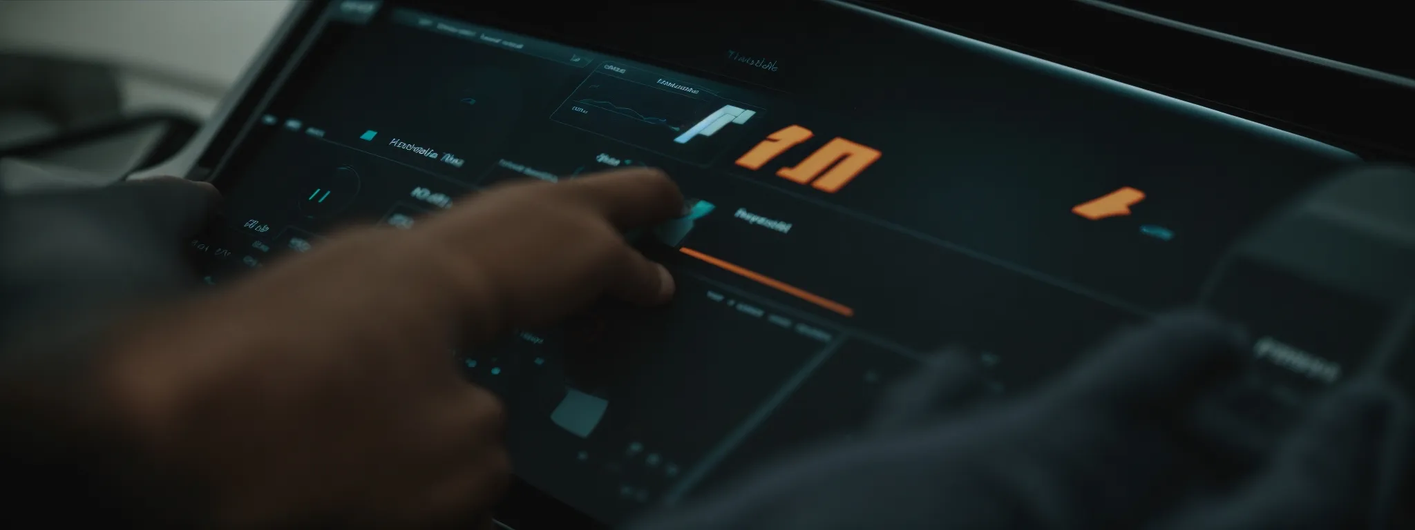 a person on a computer customizing settings on a digital dashboard.