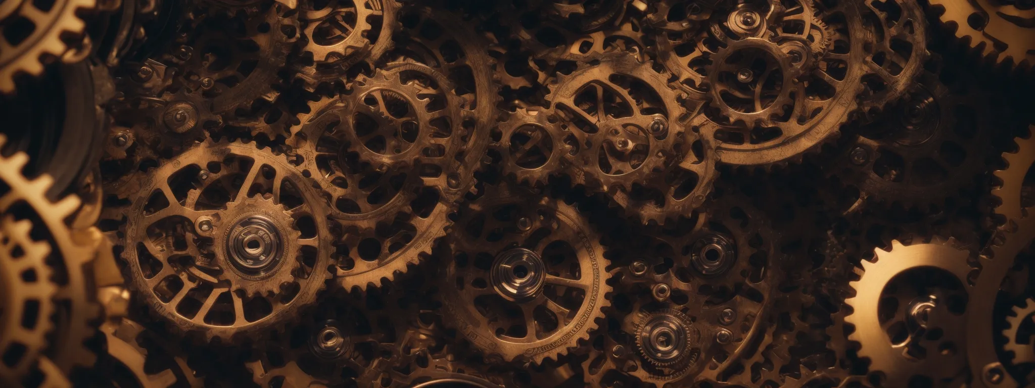 a maze of interconnected gears and cogs, symbolizing the intricate and challenging nature of seo optimization.