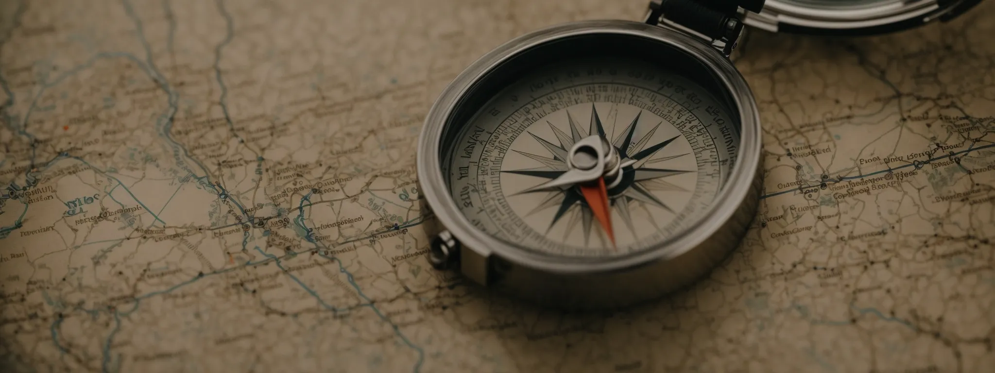 a compass on a map, symbolizing the strategic navigation through the seo landscape.