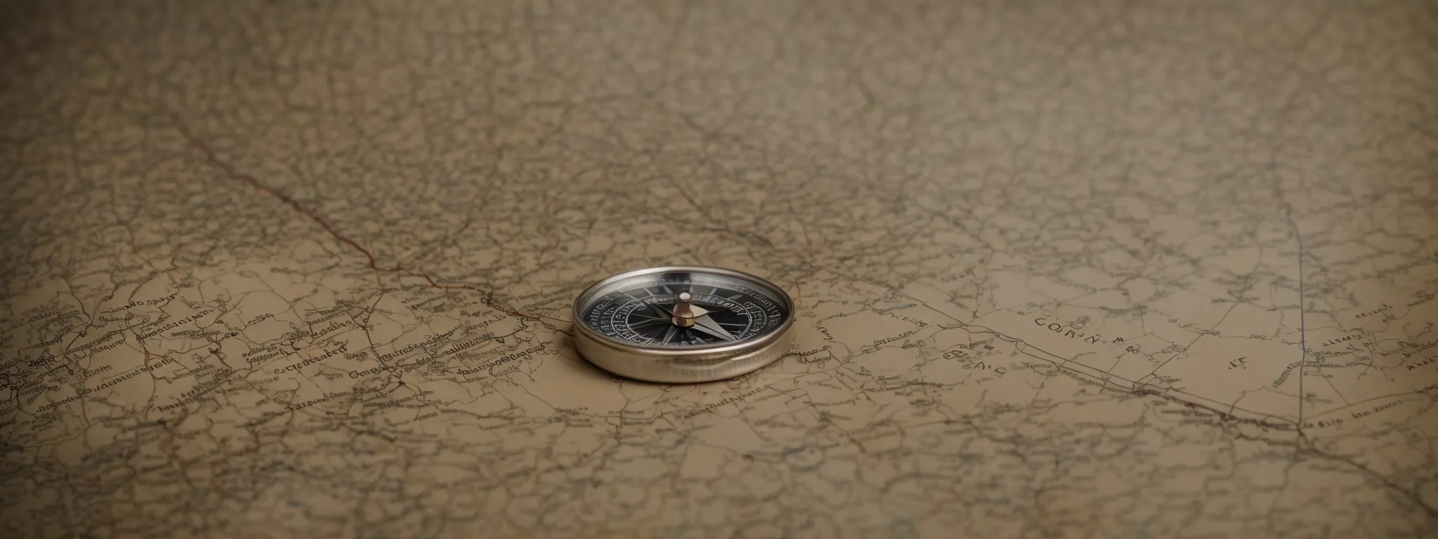 a compass on a map symbolizing strategic navigation of seo goals.