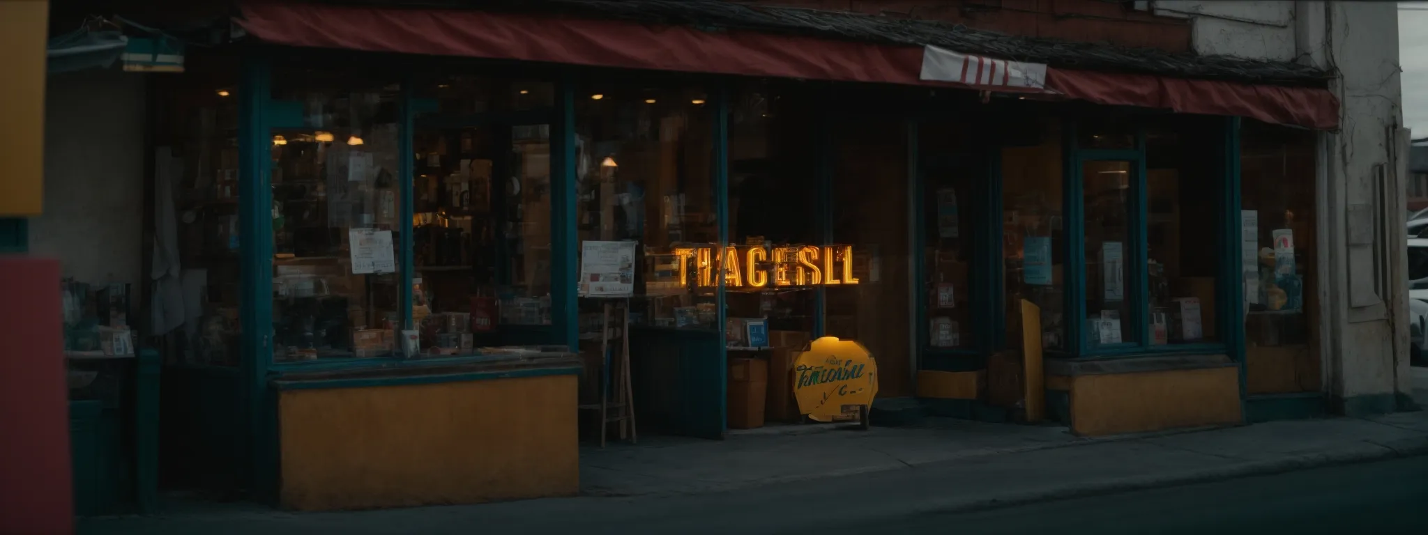 a storefront with a vibrant open sign, highlighting local presence and readiness for customers.