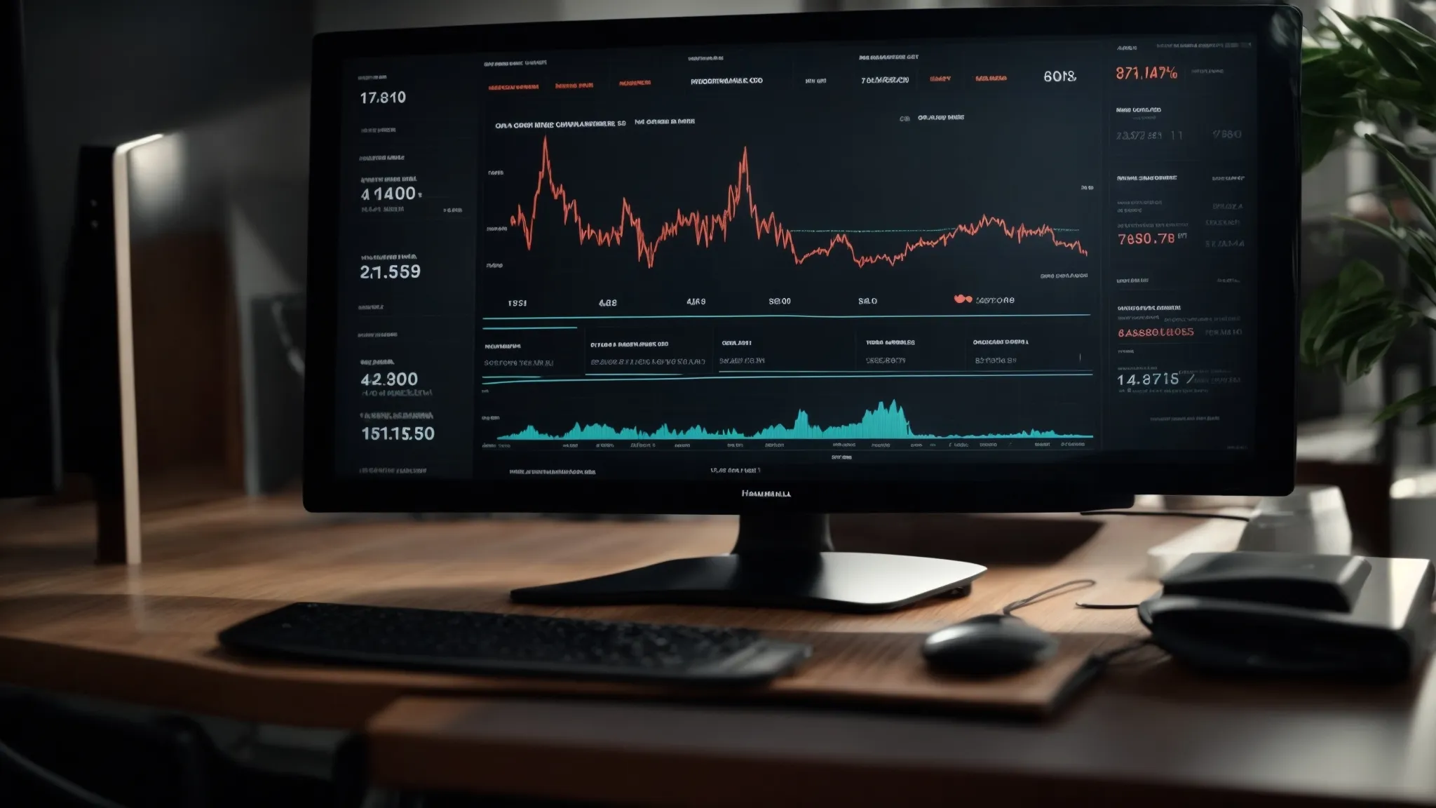 a computer screen displaying a website's analytics dashboard with visible traffic growth graphs.