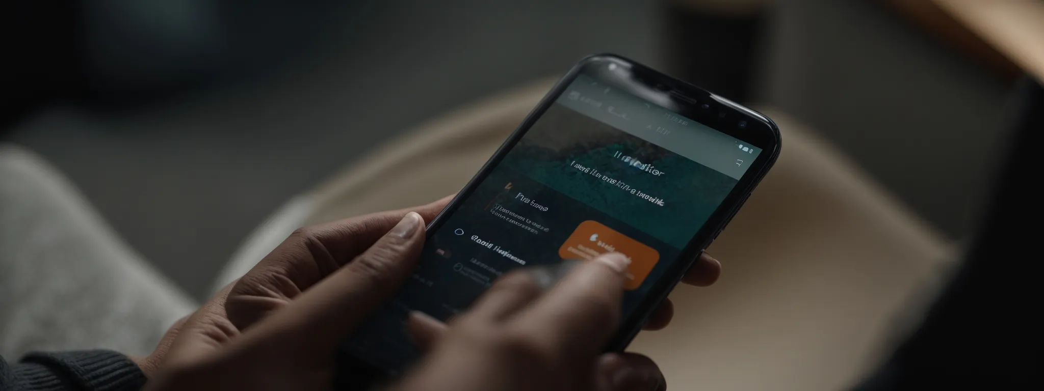 a smartphone displaying a sleek, user-friendly website interface in the hands of a user on the move.