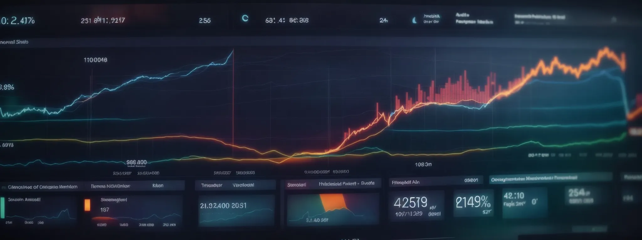 the vibrant dashboard of an analytics tool showcases graphs and charts depicting website performance metrics.