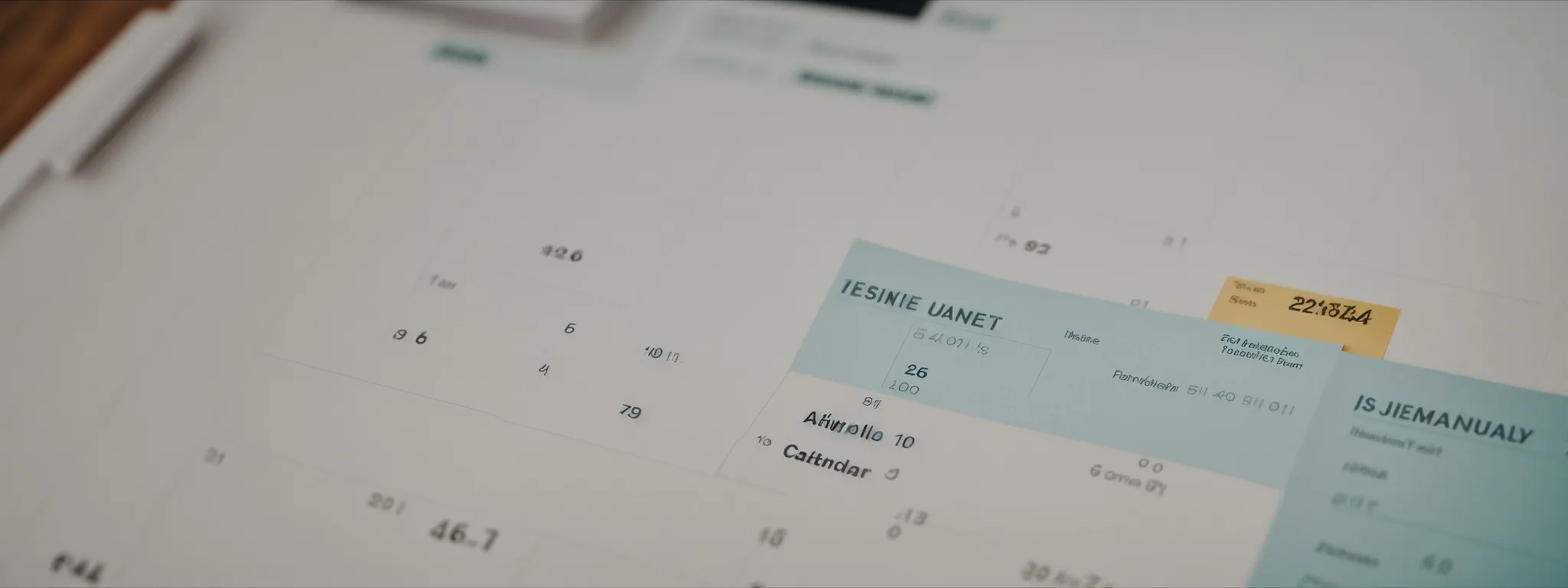 a calendar with highlighted dates sits prominently on a clean, organized desk, signifying a meticulous maintenance plan.