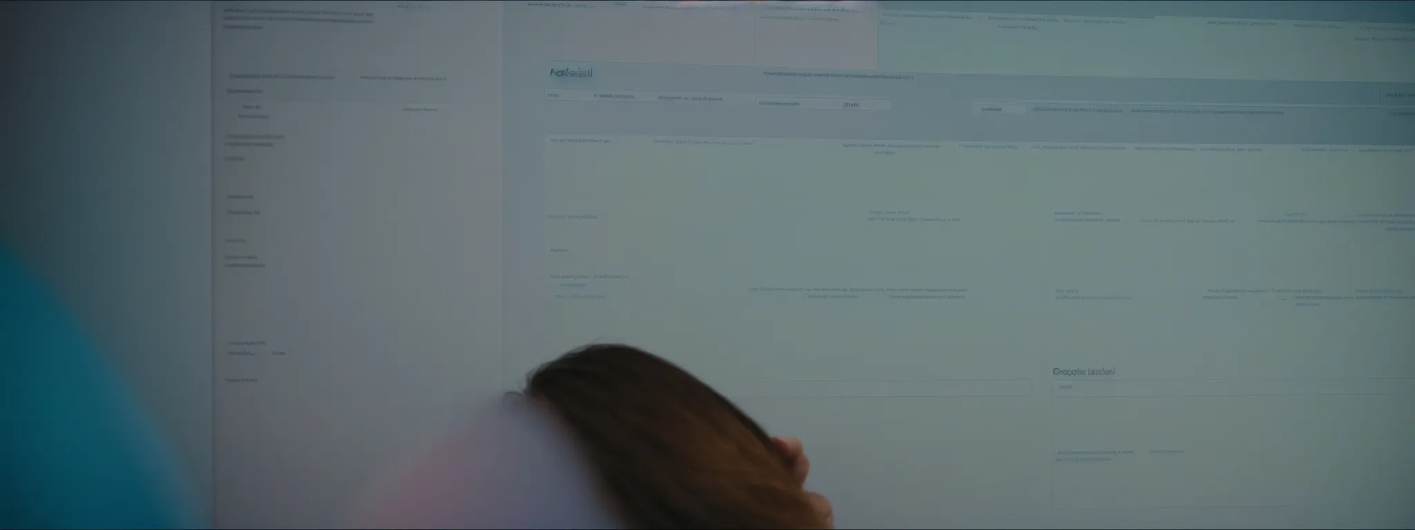 a person browsing through a streamlined list of search results on a bright computer screen.