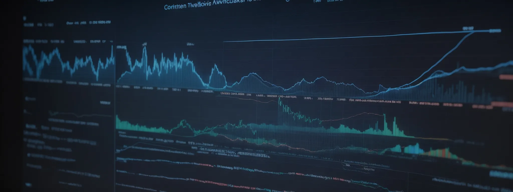 a computer screen displaying a graph of website analytics trends next to an ai model diagram.