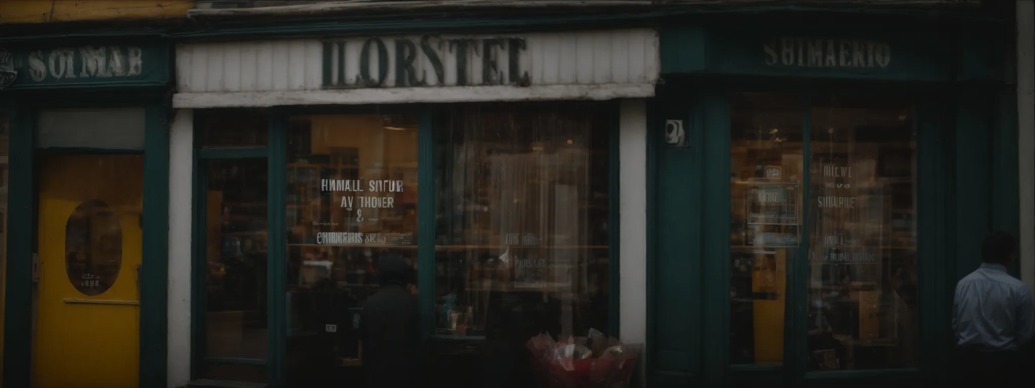 a local shop owner showcases a sign featuring the store's name and operational hours in a clear, inviting shopfront window.