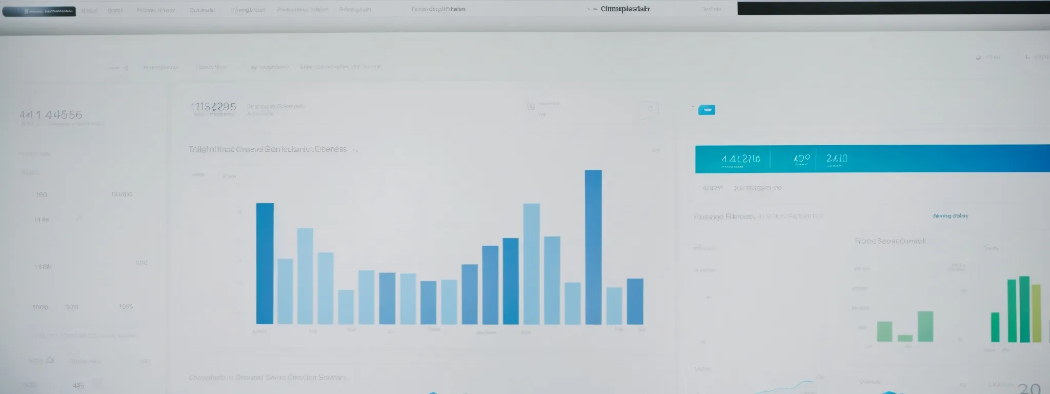 a computer screen displaying a wordpress dashboard with a graph charting seo progress.