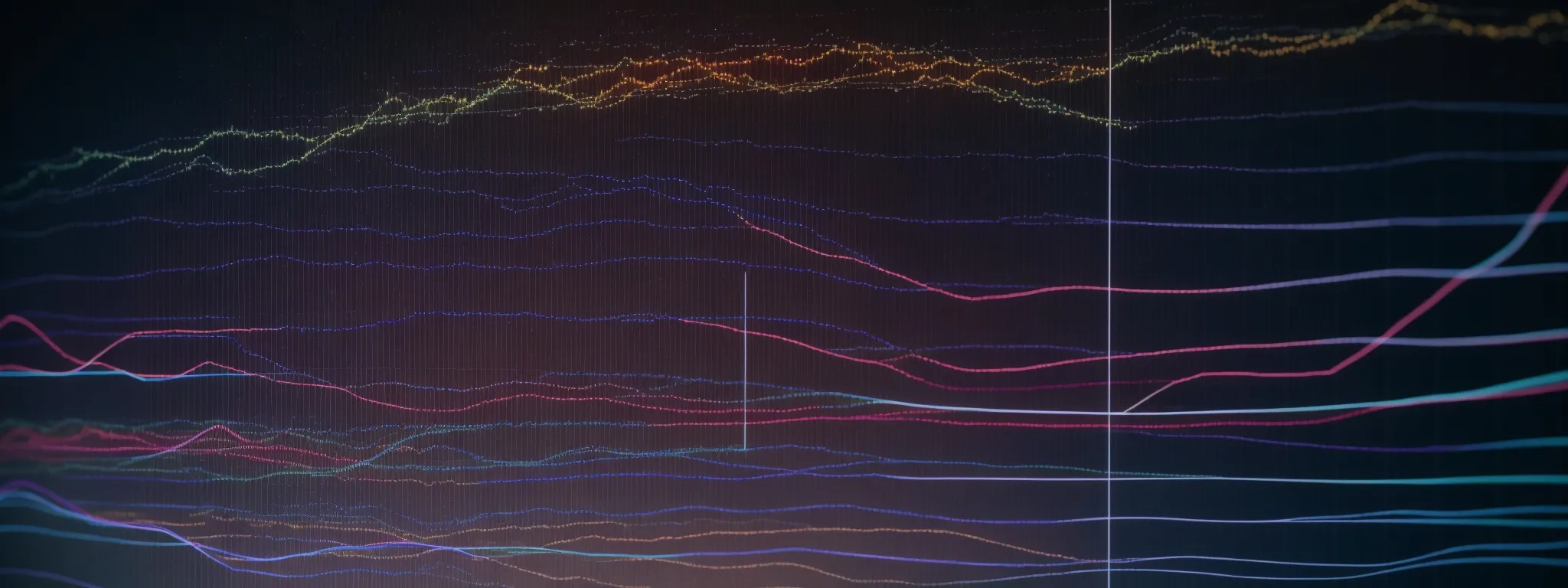 a graph with curving lines representing data trends across the four seasons displayed on a computer screen.