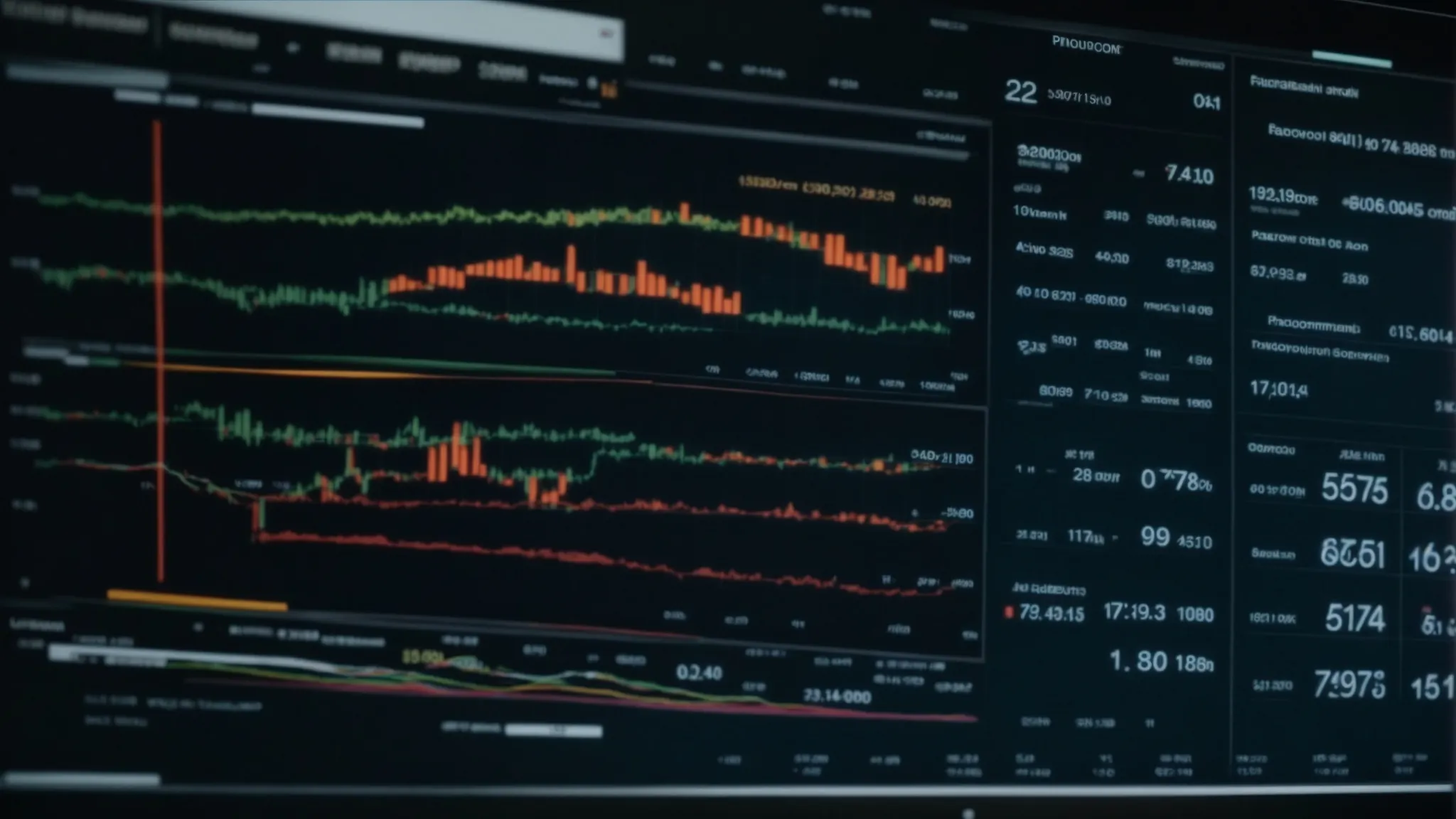 a person views an analytics dashboard on a computer screen, illustrating various seo performance metrics.