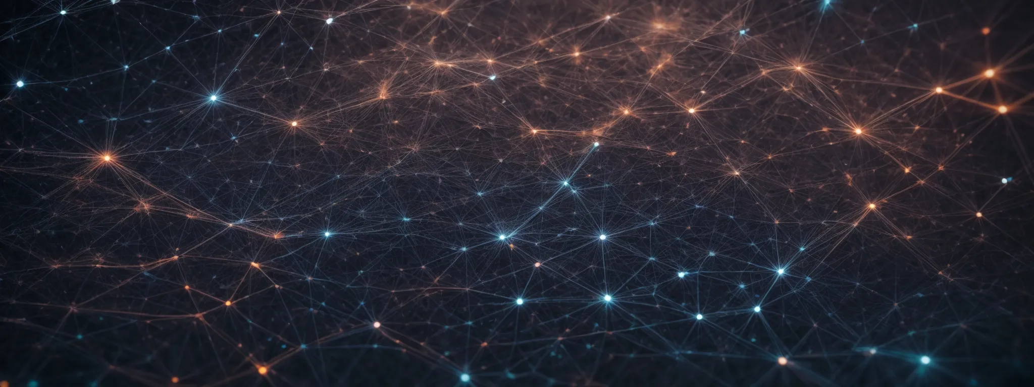 a vast network of interconnected nodes representing websites linking to a central authoritative hub in a digital ecosystem.