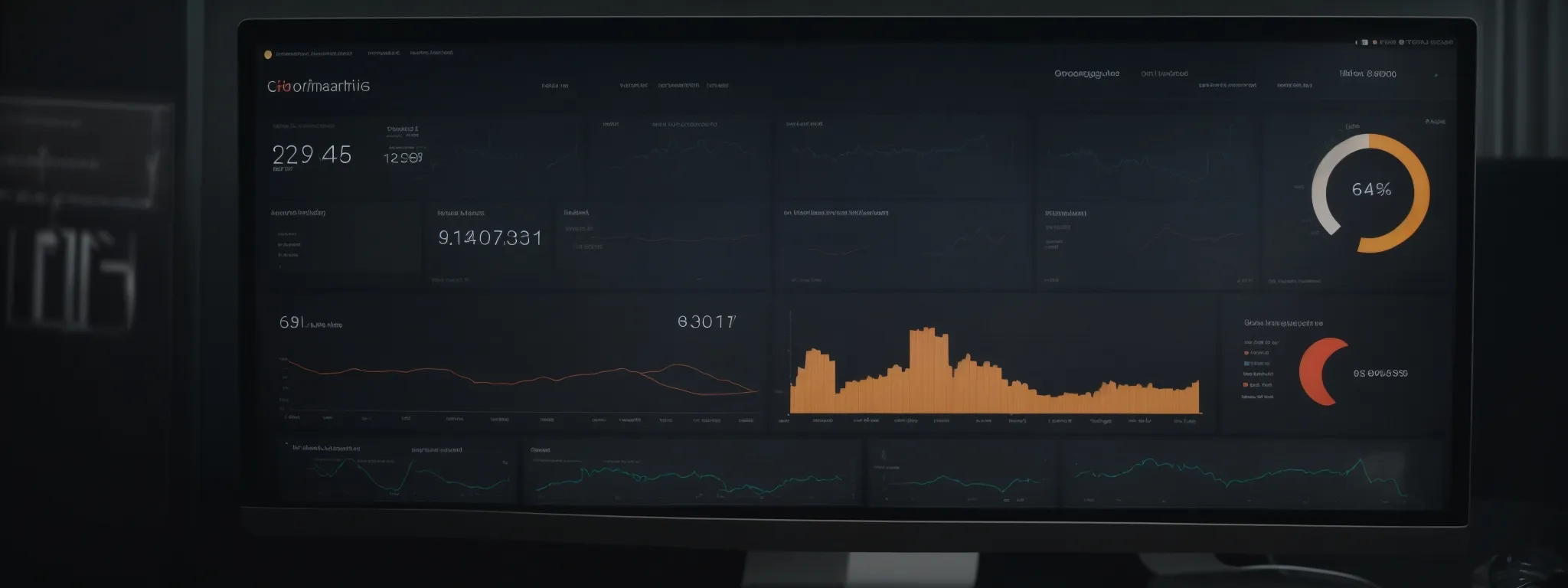 a computer screen displaying a website's analytics dashboard, indicative of monitoring and optimizing digital visibility through seo.