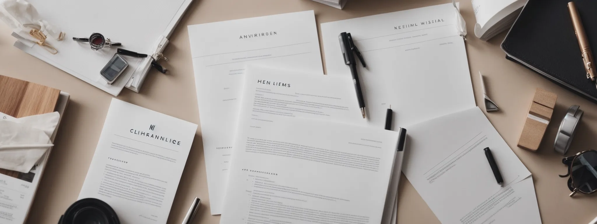a neatly organized resume laid on a clean, well-lit desk alongside a designer's tools.